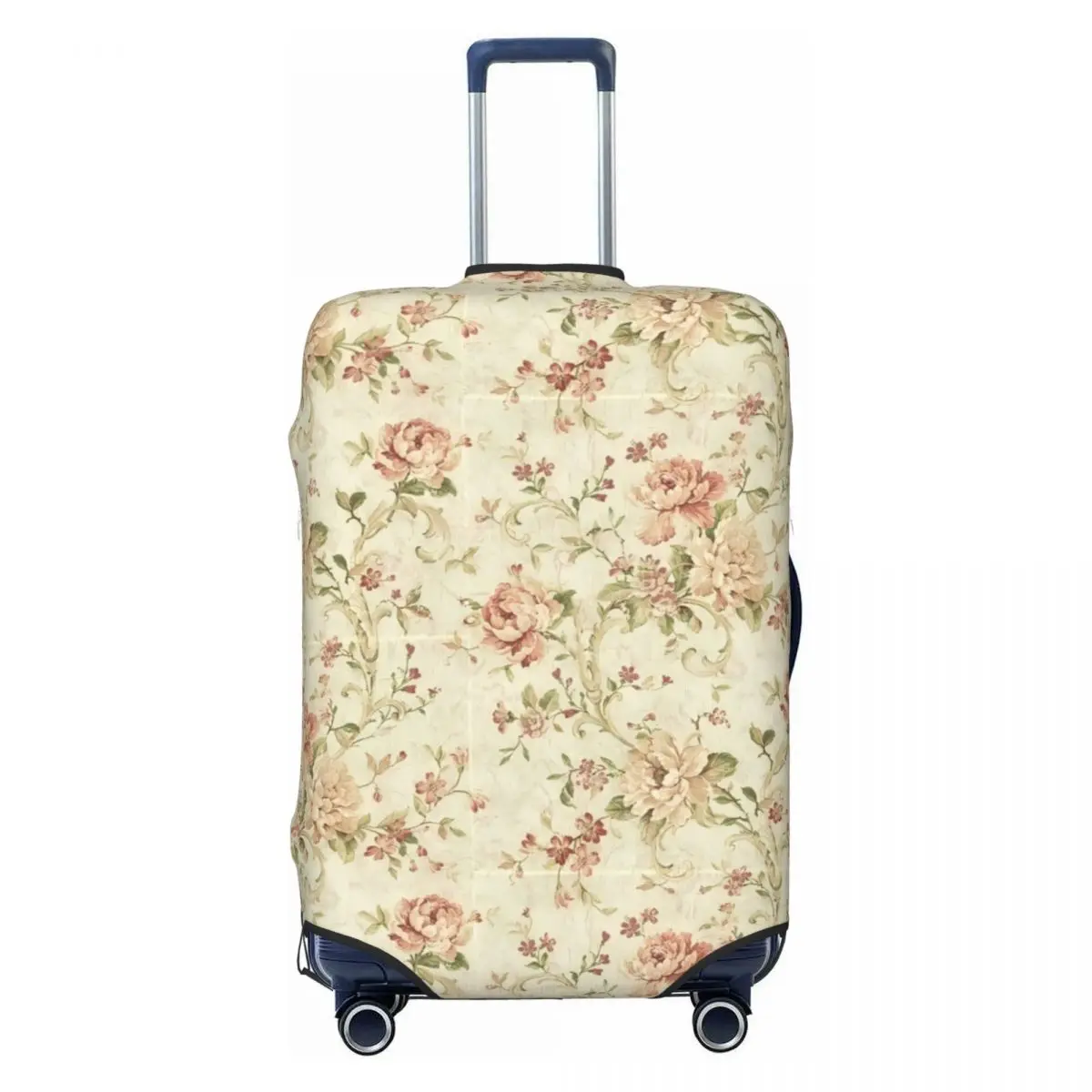

Custom Custom Vintage Floral Texture Luggage Cover Protector Dust Proof Folk Flowers Art Travel Suitcase Covers