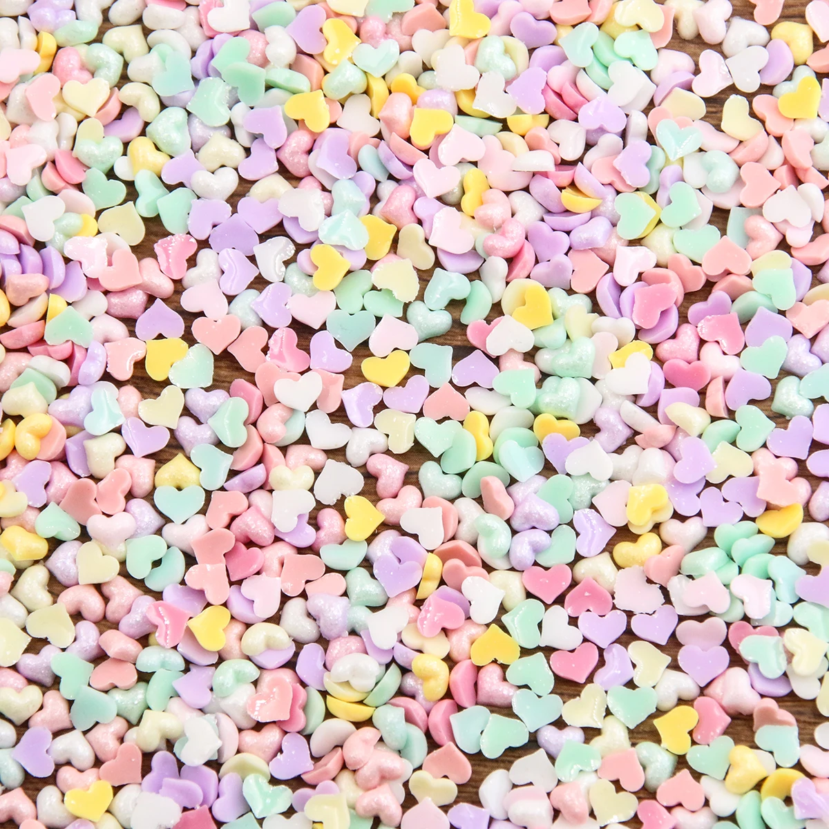 100 szt. 4x5mm Mini Mix kolorowe serce żywica naszywka na perfumy Diy akcesoria do rękodzieła etui na telefon