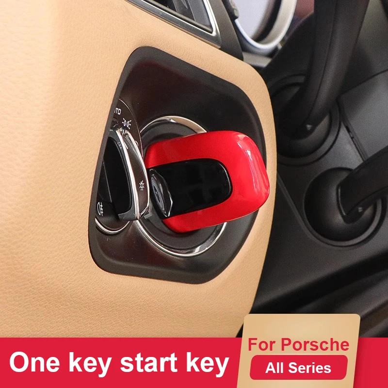 For Porsche Boxster Cayenne Macan Panamera 918 718 Cayman 2011-2020 Car Start Key Switch One-Click Ignition Trim Startup Key