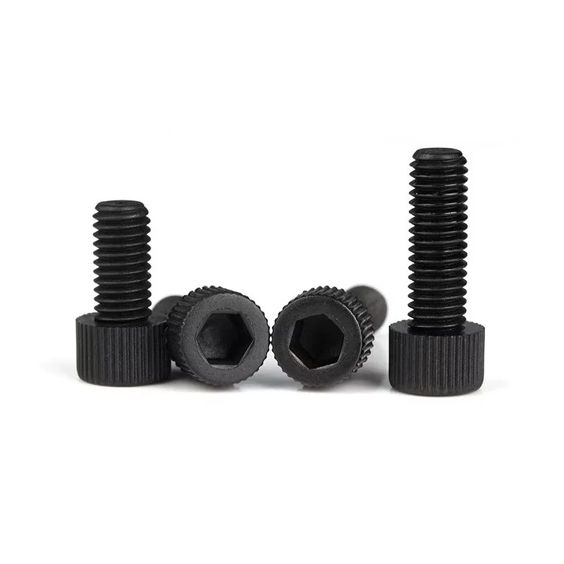 M3 M4 M5 M6 M8 M10 M12 Black Nylon Socket Head Cap Screws Cup Head Knurled Plastic Insulated Bolts