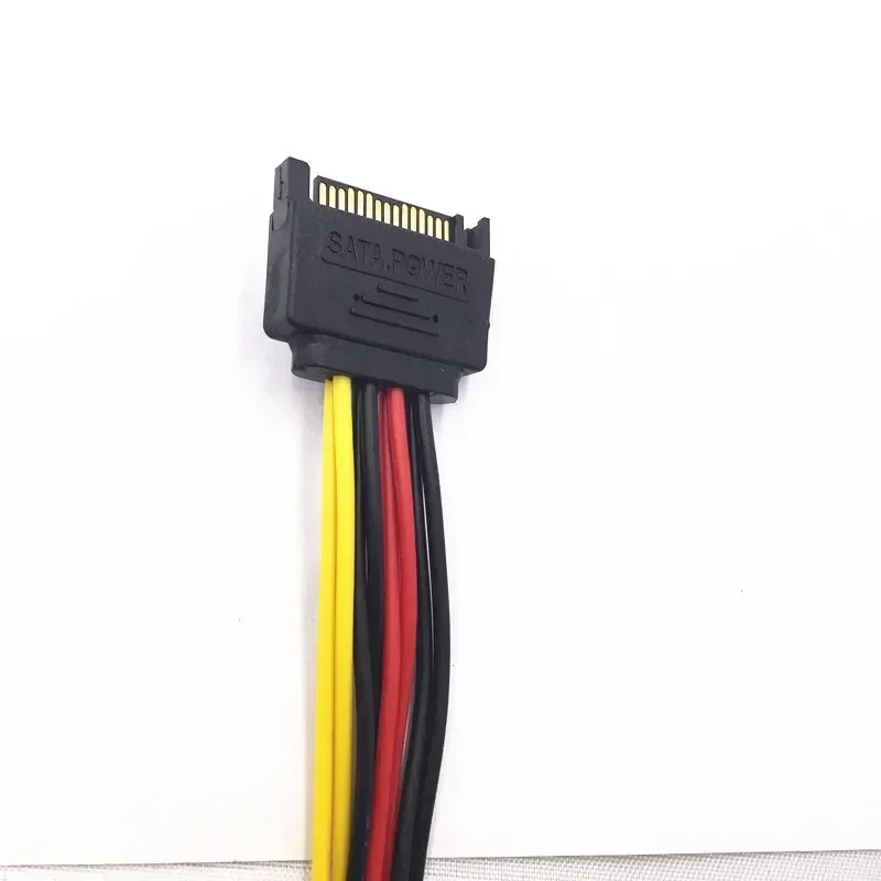 SATA 15-контактный штекер на 2 SATA 15-контактный гнездовой 15-контактный кабель питания HDD Y-разветвитель Универсальный переходник 1 шт.