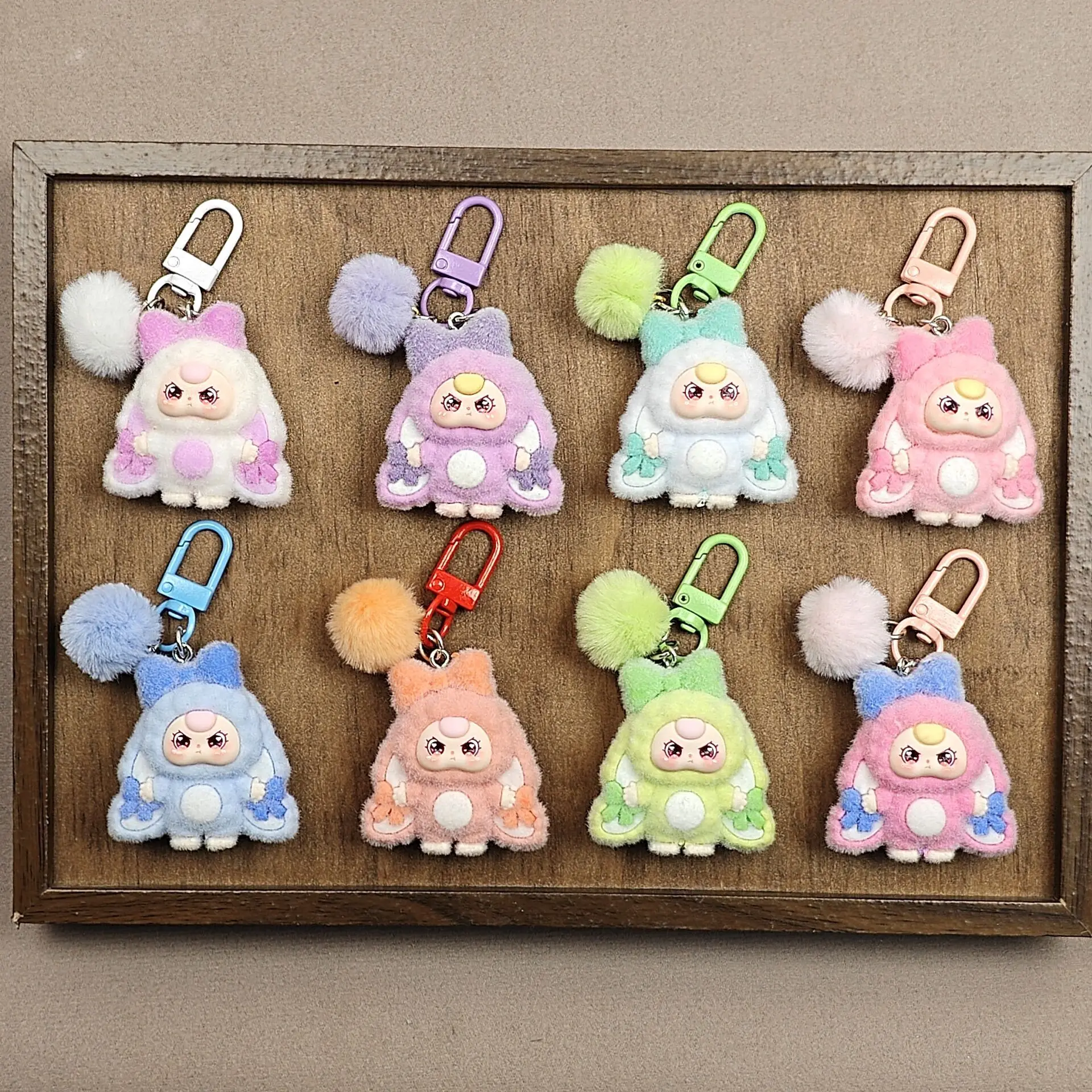 

1/8pcs Creative Cartoon Babythree Keychain Pendant Cute Car Keyring Accessories Funny Kids Gift Backpack Jewelry Decoration Bag