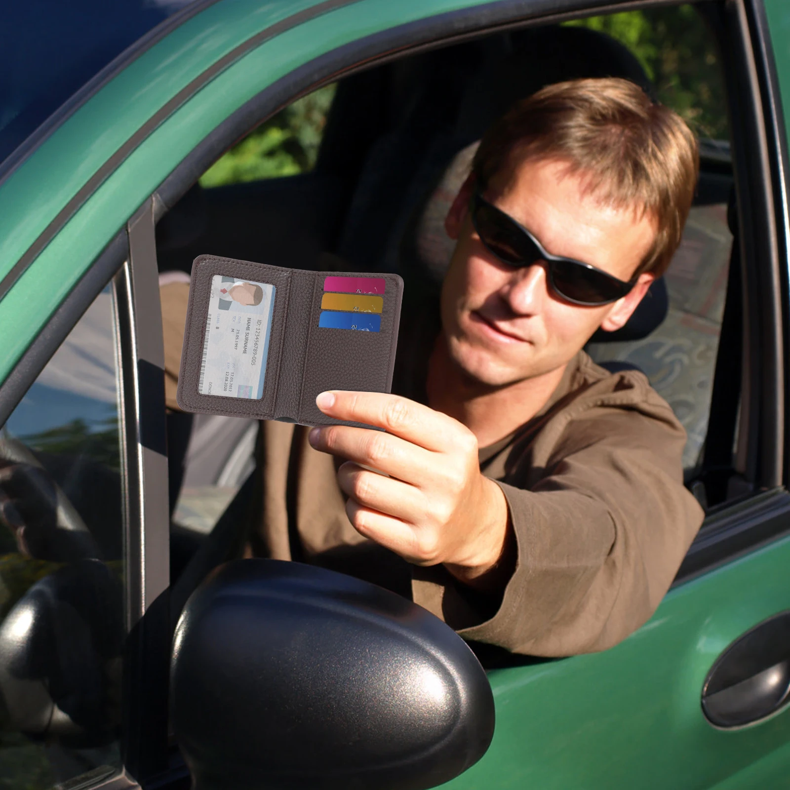 

Small Wallet Short Bifold PU for Men Money Holder Card Organizer Slim Wallet Coin Purse Business Card Case