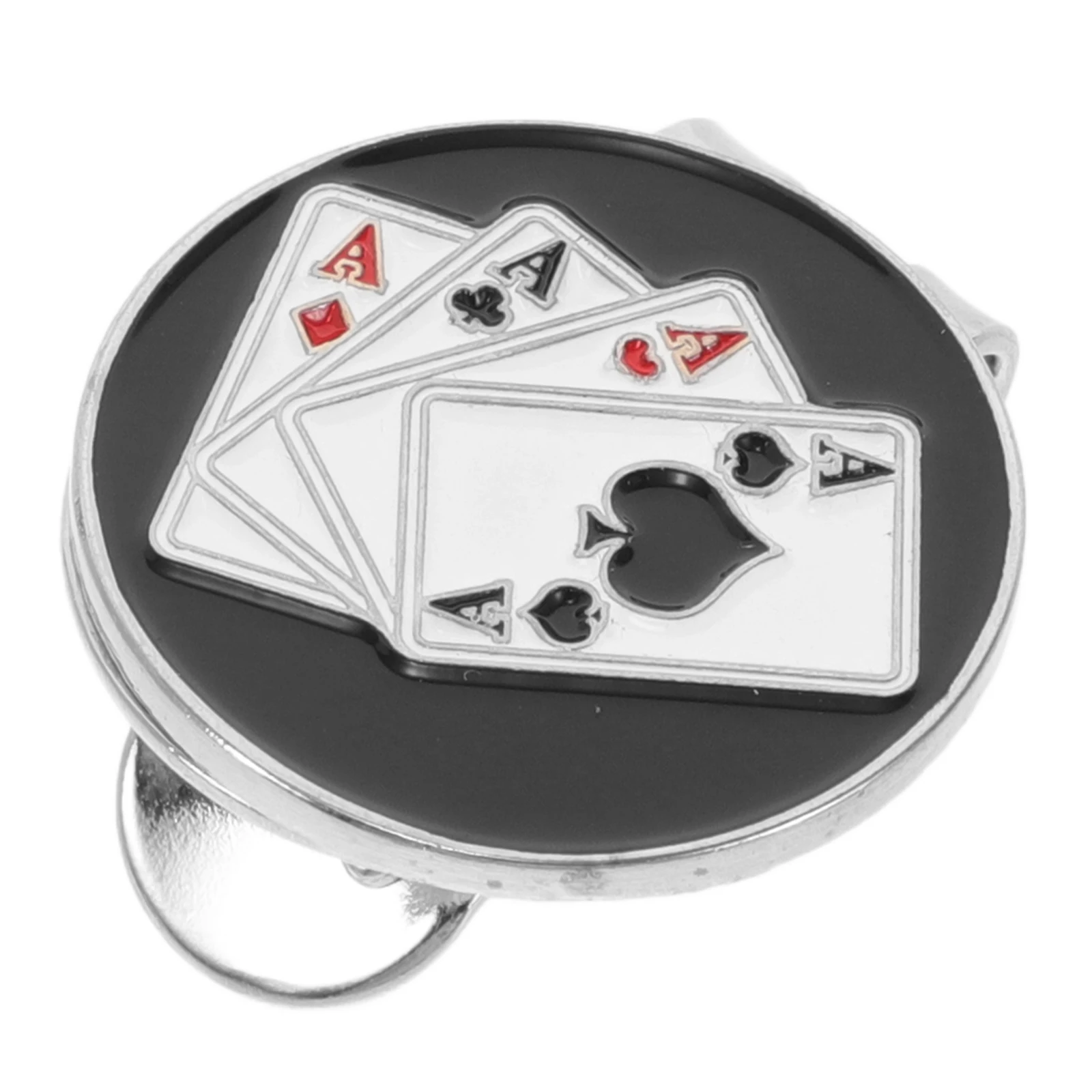 

Poker Shape Golf Hat Marker Iron Secure Clip Stylish Accessory for Women Men Golfers Golf Cap Clip Easy Use