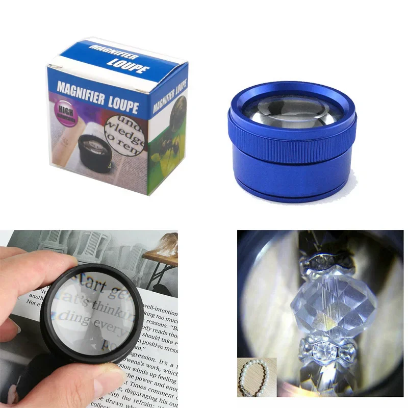 30x Optics Loupes Magnifier Loop Microscope Magnifying Glass Lens Portable Compatible with Jeweler Coins Stamps