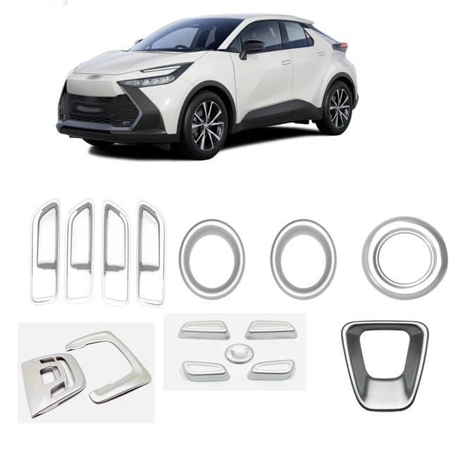 Dla Toyota CHR C-HR 2024 2025 ABS matowe naklejki dekoracyjne na lampkę do czytania, osłonę dachu, osłonę wylotu powietrza, akcesoria do wnętrza