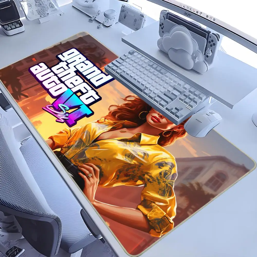 Podkładka pod mysz GTA 6 Mata gamingowa PC Gamer XXL Podkładka pod mysz 900x400 Komputery stacjonarne DIY Akcesoria do biurka gamingowego Podkładki pod mysz biurowe