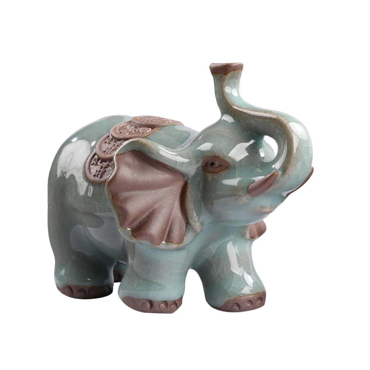 Jixiang Ruyi tea pet decoration boutique can raise lovely ceramic elephant home tea table tea play decoration