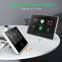 ACJ 7 Inch Big Screen Home Alarm Host Kit Wireless 4G WiFi Full Touch Panel Smart Tuya APP Control Security System Support DIY