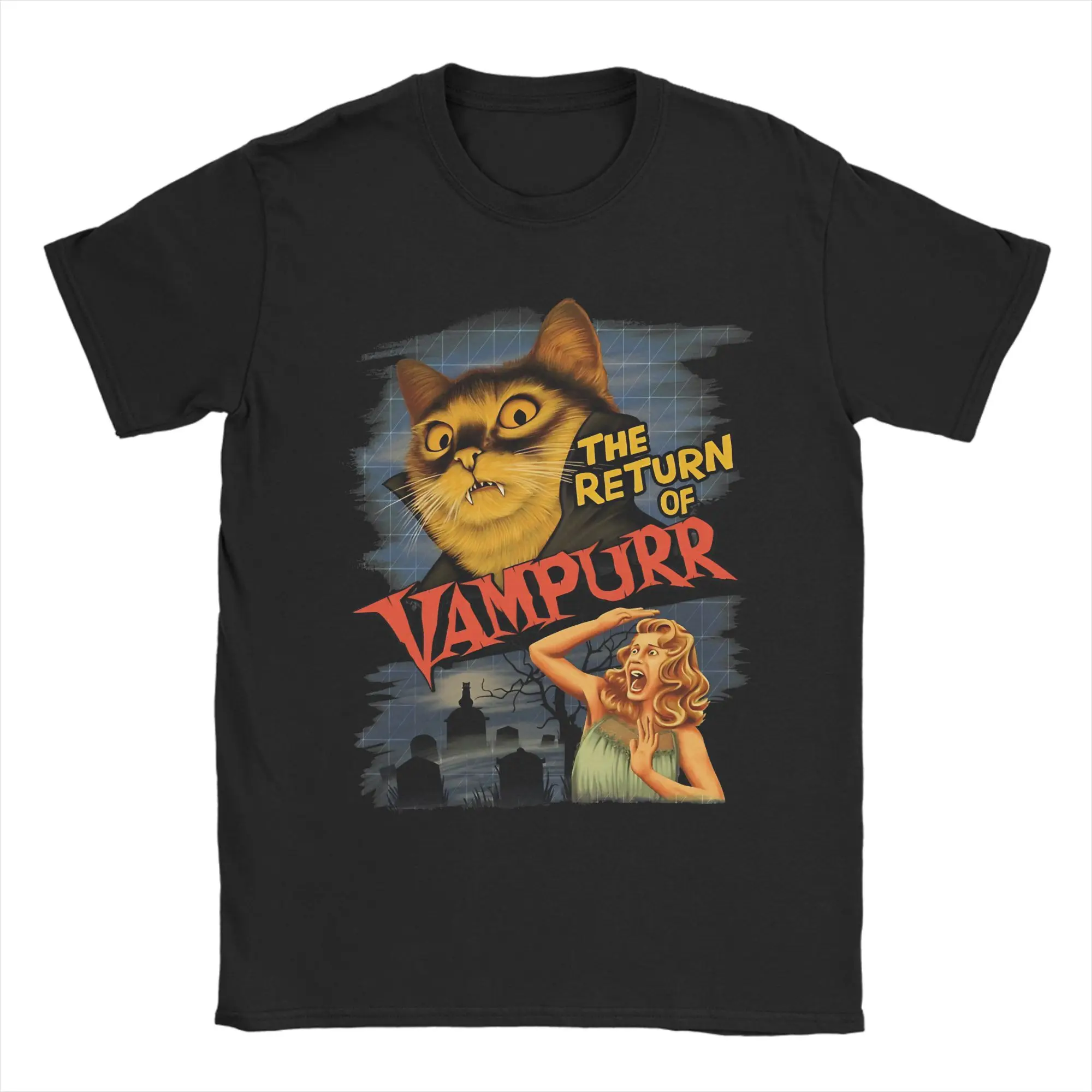 Vampurr T-Shirt Beach  Cotton T-Shirts For Men Fashion Casual Tee Shirt Short Sleeve Vintage Top Tees