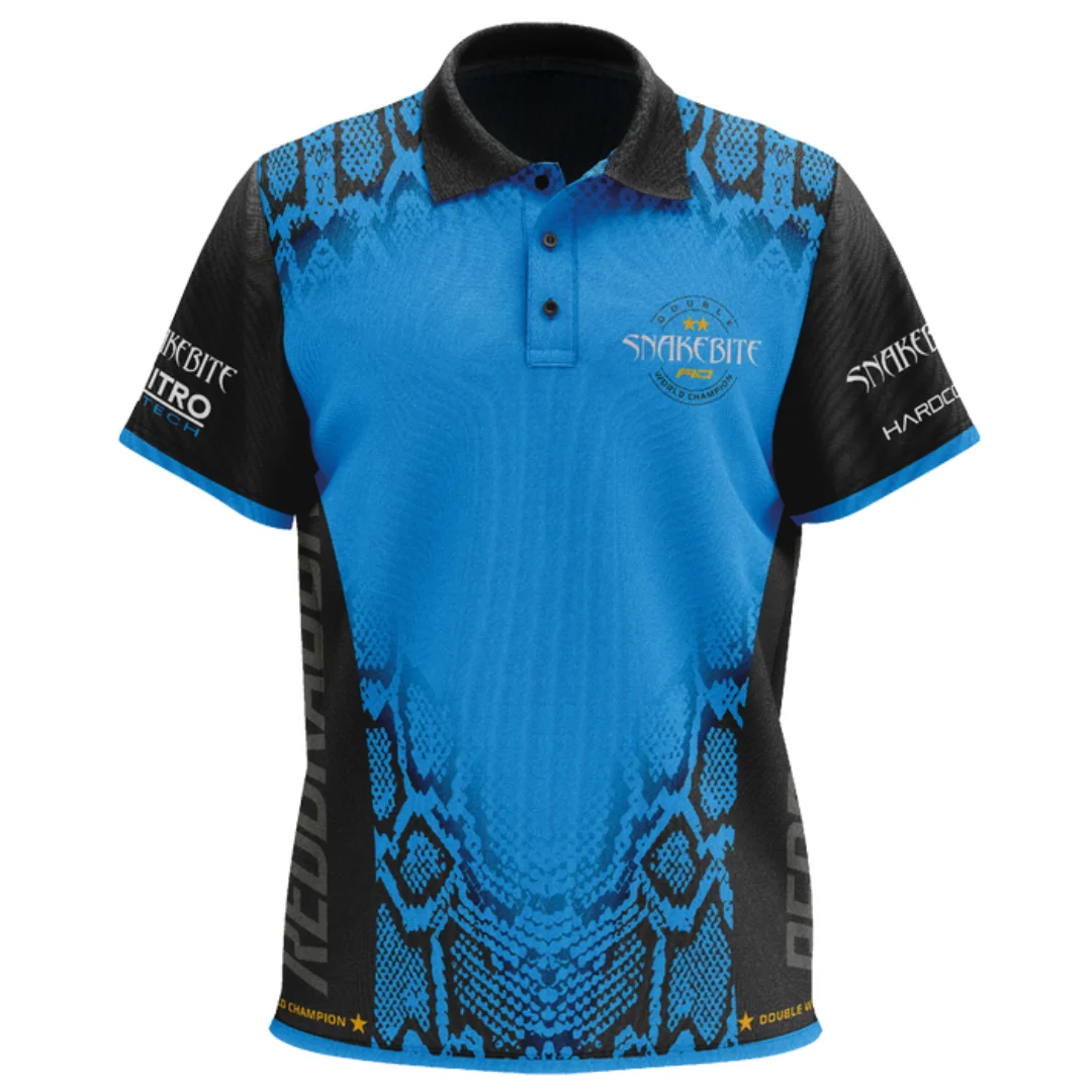 Peter Wright Snakebite Double World Champion Tour Polo - Dartshirt Otoño Deportes Seco rápidamente Camiseta para hombre Ropa para niños Camiseta