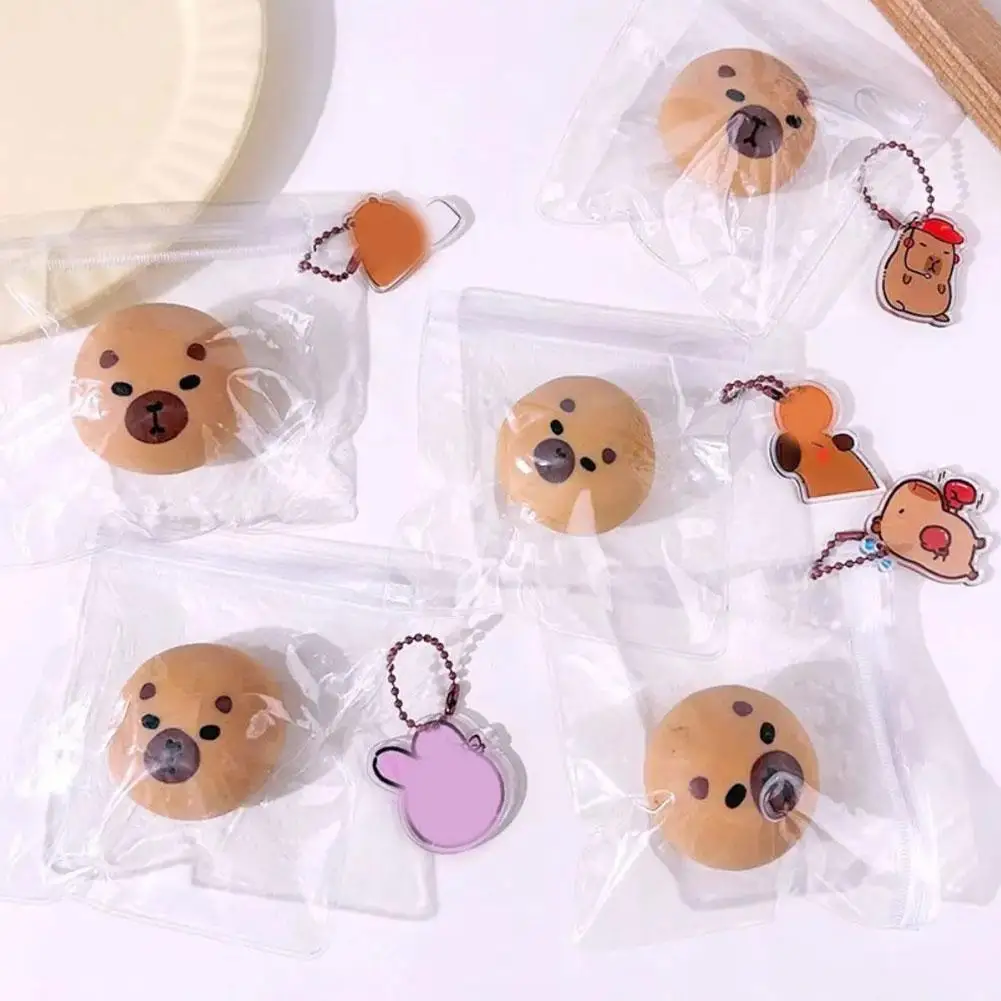 Cute Expression Ball Squeeze Toy Soft Kawaii Capybara Slow Rebound Toy Release Ugly Cute Pendant Decompression Toys 4cm 6cm