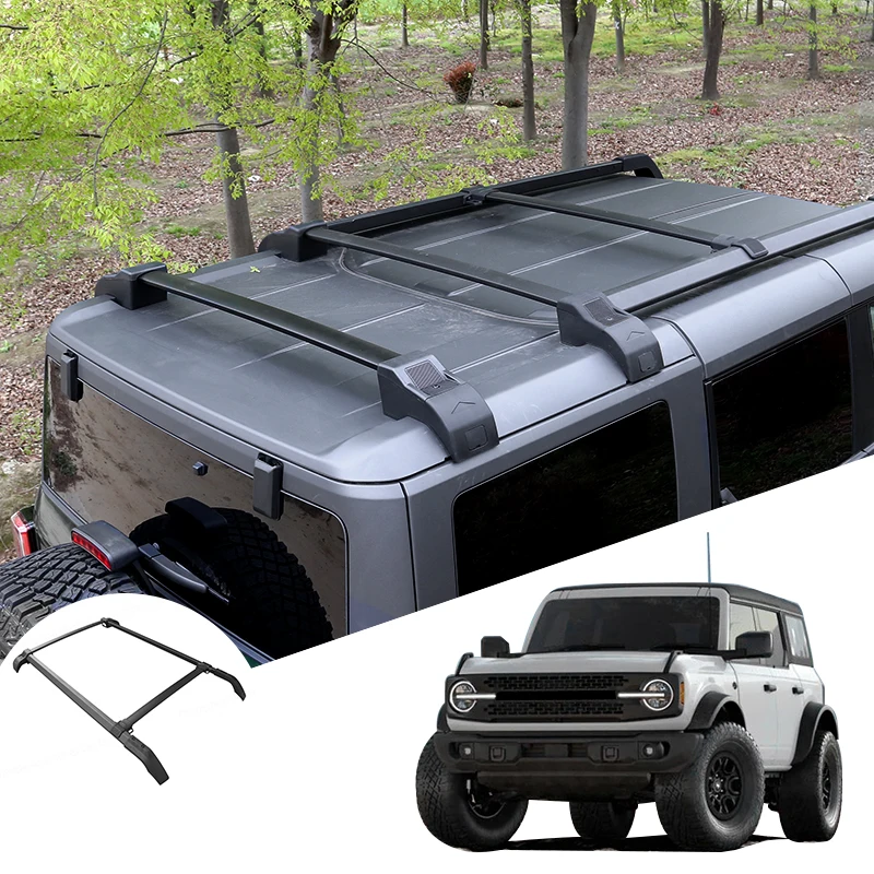 

Aluminum Alloy Non-destructive Installation Original Luggage Rack With A Rear Crossbar For Ford Bronco 2021 2022 2023