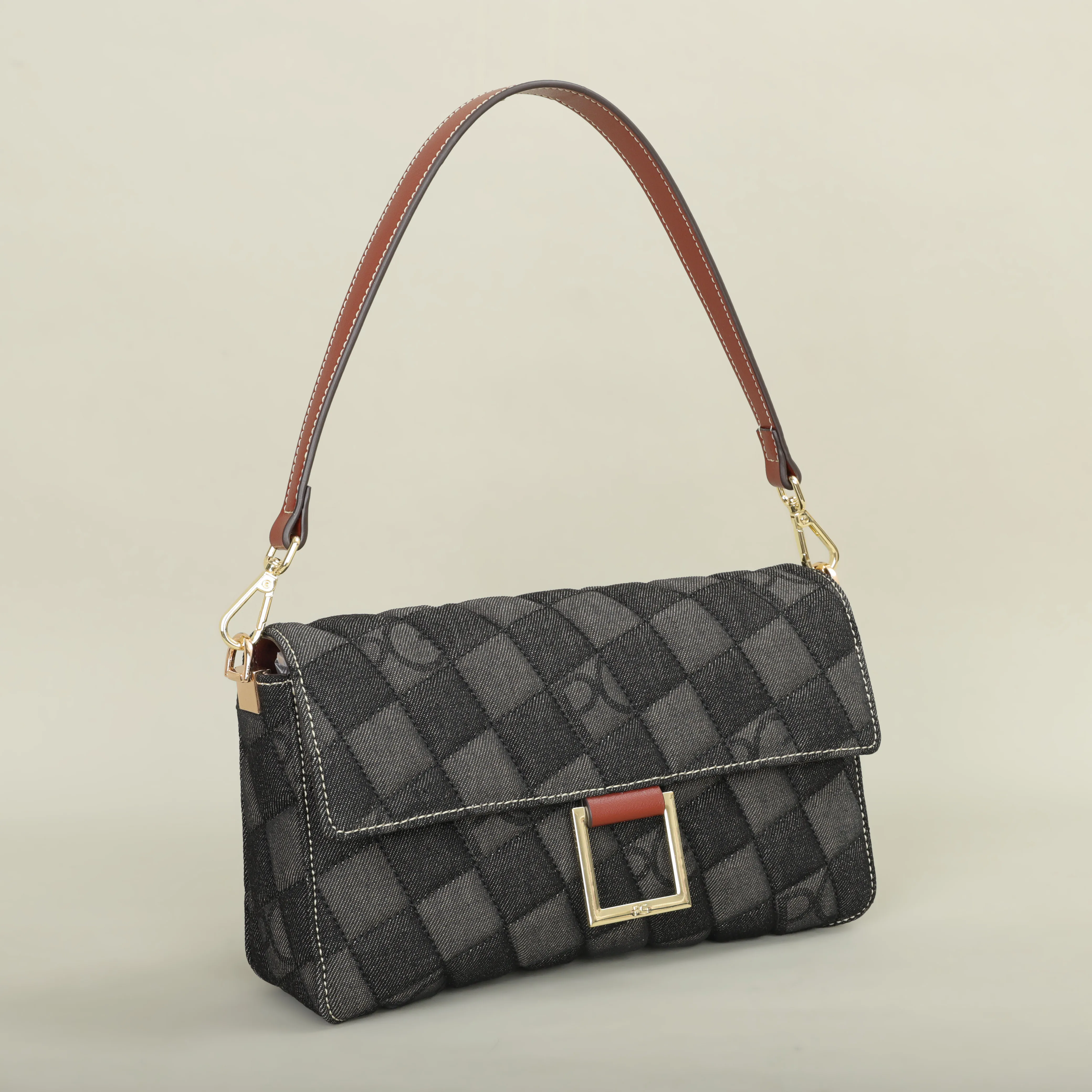 PG Exquisite Luxury Brand Fashion Design Handbag Classic Solid Design Shoulder Bag Dark Letter Embossed Ladies Party Bag image 5