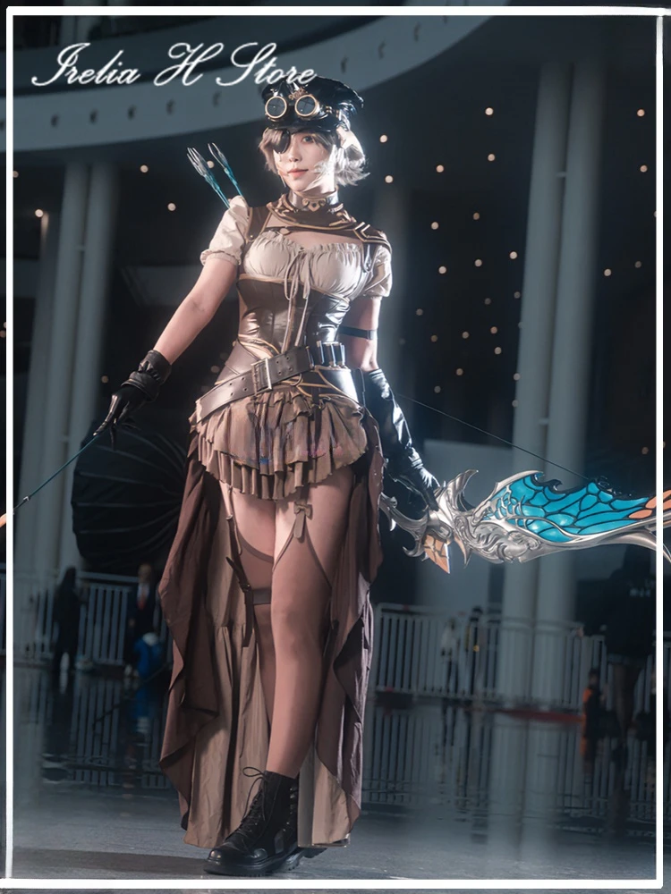{in stock}Irelia H Store Final Fantasy XIV FF14 YuanMin Cosplay Costume YuanMin 480HQ Combat Dress Female Halloween Costumes image 4