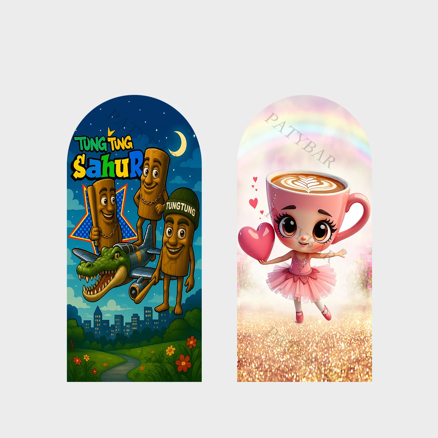 

Арка Tung Tung Sahur Tralalo фон детский день рождения фон полиэстер арка баннер реквизит для фотосъемки