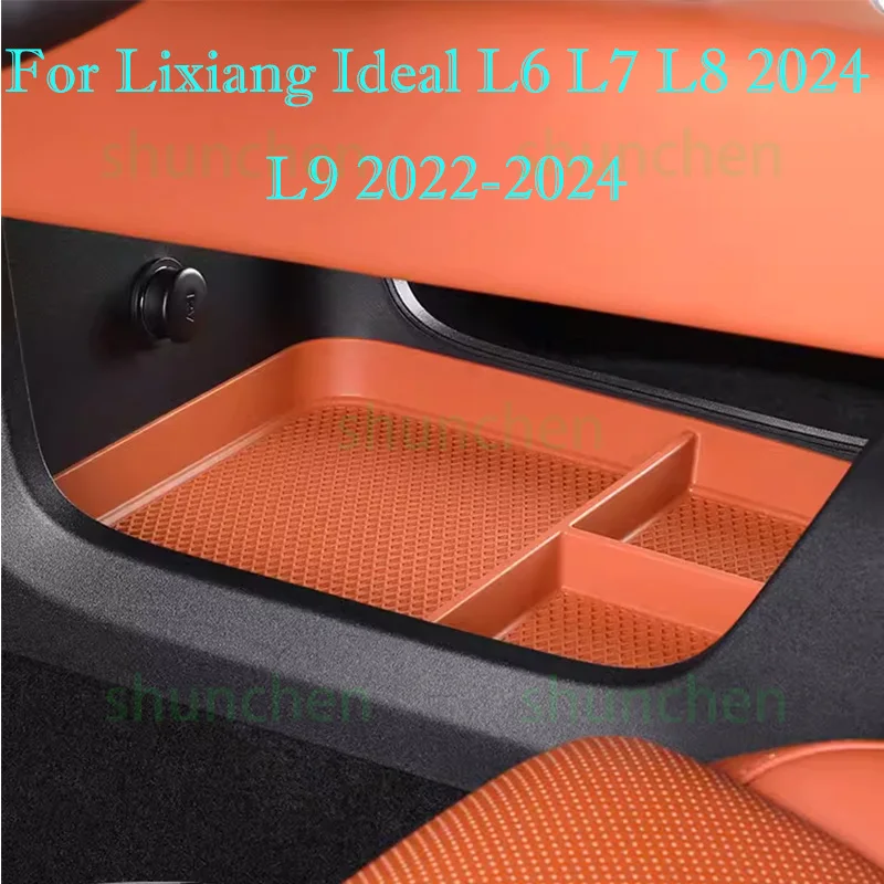 

Car Under Central Console Storage Box for Lixiang Ideal L6 L7 L8 2024 L9 2022-2024 Silicone Stowing Tidying Interior Accessories