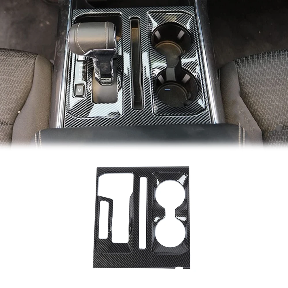 

Gear Shift Panel Decoration Cover Trim for Ford F150 2021 2022 2023 Center Water Cup Panel Decal Car Interior Accessories ABS