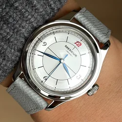 Merkur Watch Red 12 Vintage Manual Mechanical Watch Mens Business Watch Fashion Casual Dress Watches