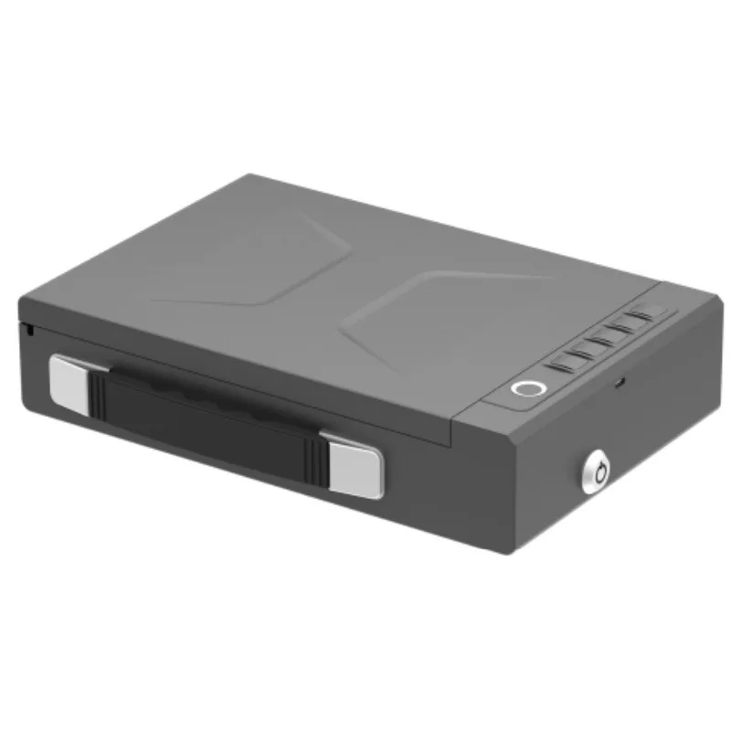 New Secure Portable Small Password Safe Box Metal Household Portable Car-mounted Fingerprint Gun Case