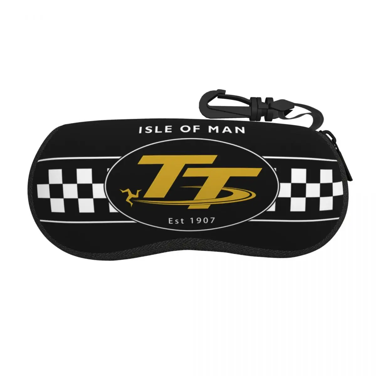 Custom Isle Of Man Tt Racing Motorcycle Shell Eyeglasses Case Women Men Fashion Glasses Case Sunglasses Box Pouch