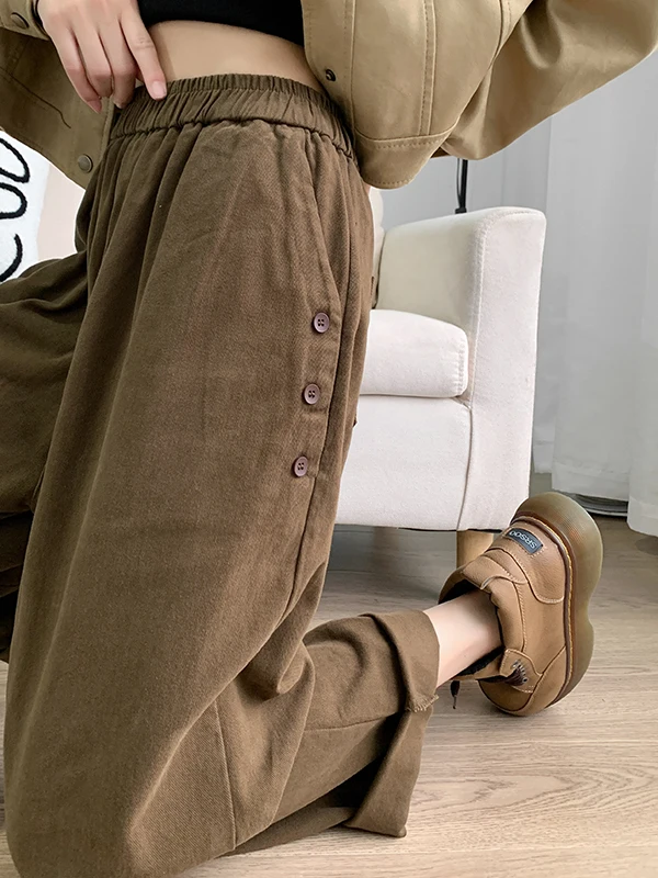 

plus Size 300 Pou Fat MM Retro Casual Work Pants Women's Autumn Versatile Harlan Carrot Pants High Waist Straight Leg Pants