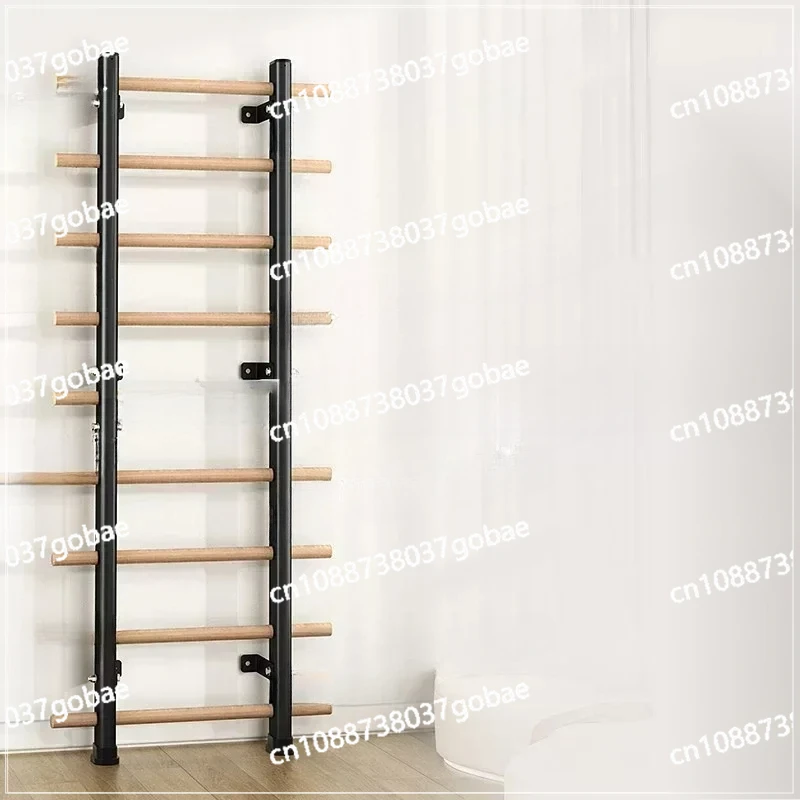 Gym Fitness Rod Wall Mounted Wooden Swedish Ladder