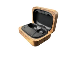 Retro Walnut Wood Earphone Case Compatible with B&O EQ and B&O EX