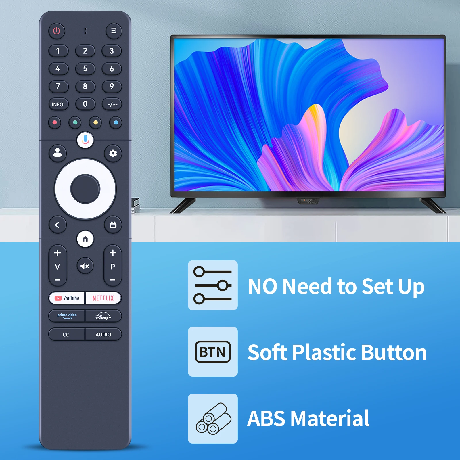 جهاز التحكم عن بعد الصوتي الجديد SRC-4020-01 لتلفزيون Caixun الذكي