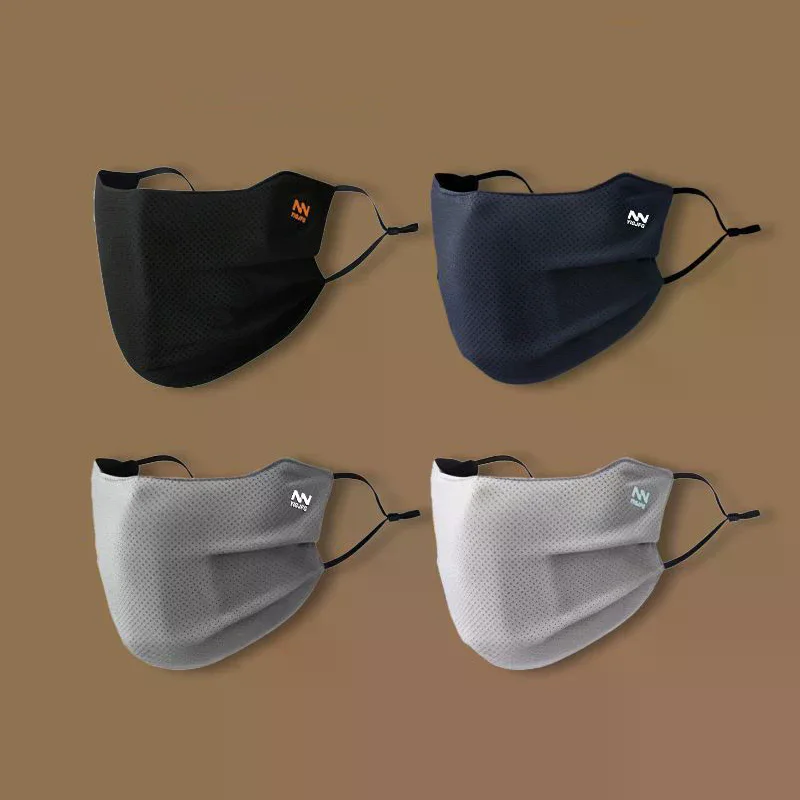 Sun Protection Face Mask For Men Reusable Breathable UV Face Shield Solid Color Washable Face Mask Summer Cycling Face Mask