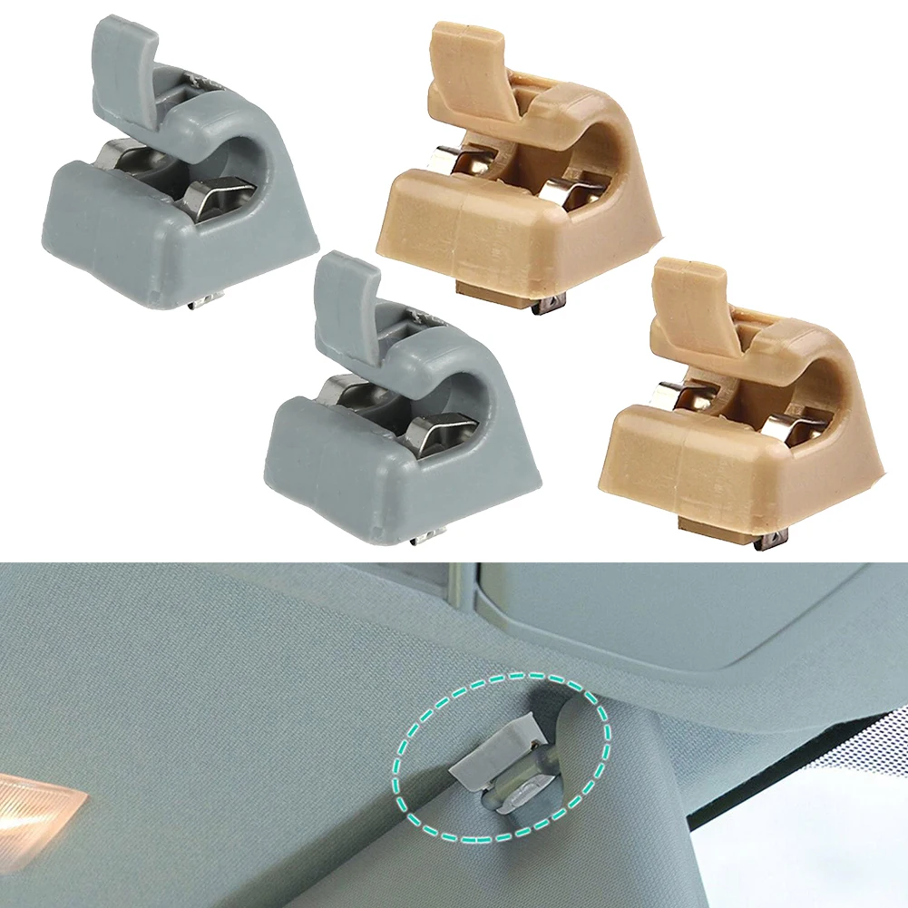 Practical Hot Sale 2x Sun Visor Clips 126-810-00-12-7101 For W123 1976-1985 For W126 S Class 1979-1991 Nylon Beige