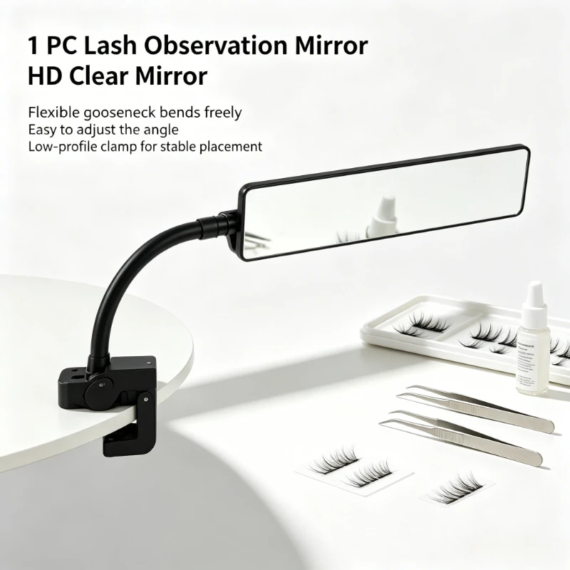 3PCS HD Eyelash Extension Mirror Professional Large Lash Checking Tool Grafting Makeup Mirror Stainless Steel Salon Supplies