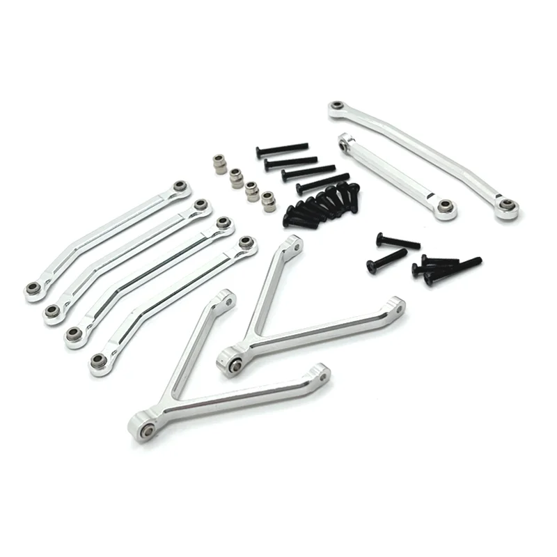 Kit de enlace de dirección de enlace fijo de eje de chasis de proceso CNC de actualización y reacondicionamiento de Metal para FMS 1/24 Xiaoqi FCX24 piezas de coche RC