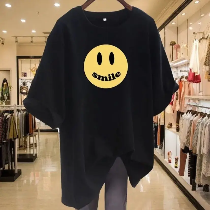 

Women Clothing Cartoon Printed Short Sleeve T-shirt, Summer Loose Casual O-neck Pullovers, 100% Cotton Fashion Basic Top Tee