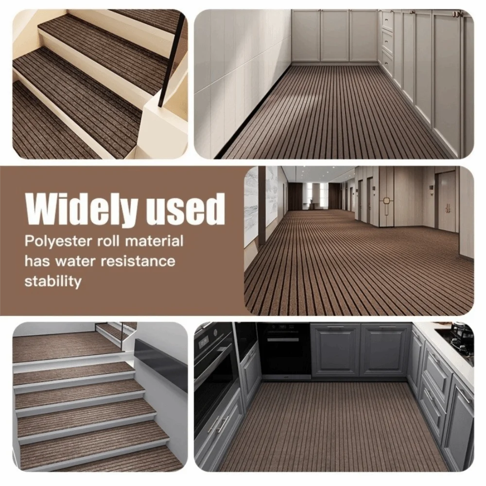 40x300 cm Self-Adhesive Carpet Absorbent Non-slip Peel and Stick Carpet Stain Resistant Washable Hallway Rug for Home