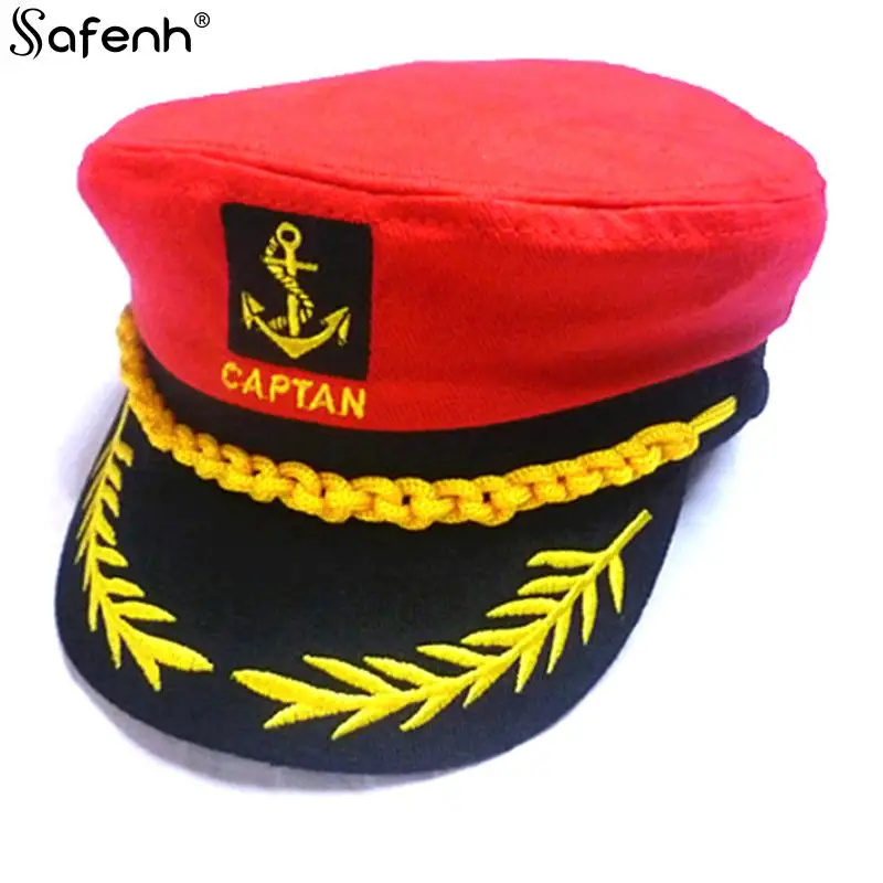 1PCS Cap Captain Hats Navy Party Costume Police Sailors Caps Captains Flight Boat Nautical Aircraft Attendant