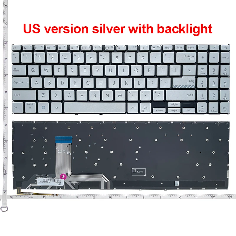 US Laptop Replacement Keyboard For ASUS Vivobook 15 X1502 X1502Z P1562CV M1502 M1502Z X1502ZA X1502VA B1502 B1502CBA Pro16 16X image 4