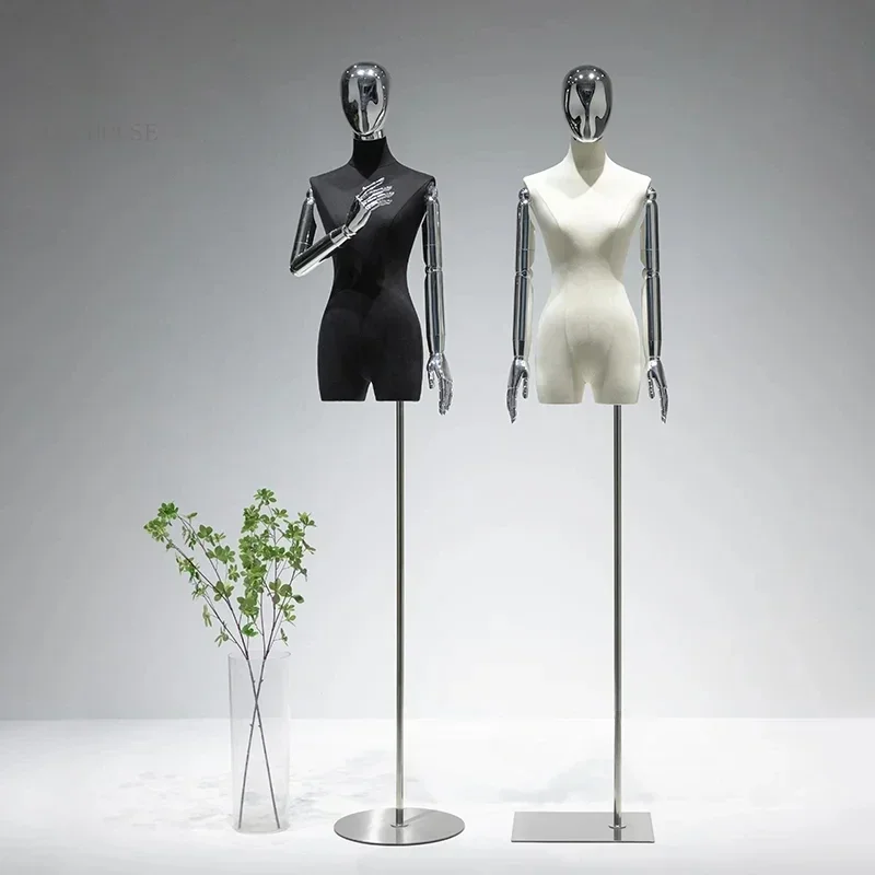 Kledingwinkel Mannequins Vrouwen Kleding Galvaniseren Model Stands Rekwisieten Vrouwelijke Dummy Mannequin Display Staat T