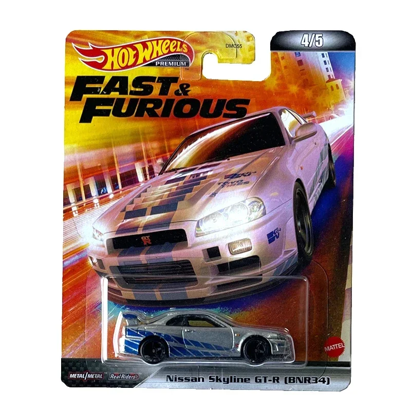 Original Hot Wheels Premium Car Fast & Furious Diecast 1:64 Nissan Skyline GTR Mitsubishi Acura Voiture Kids Toys for Boys Gift