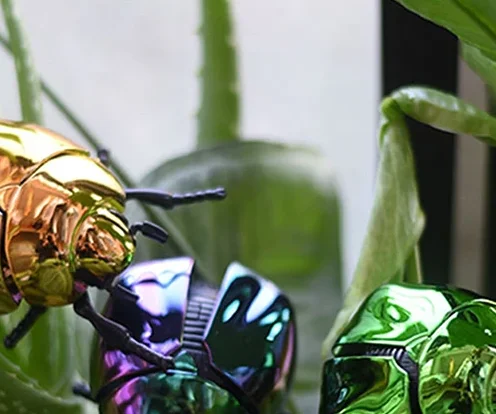 1 Piece Scarab Beetle Children's Plastic Animals Toy Wind Up Beetle Bionic Toys Creative Prankster Animated Insect Model