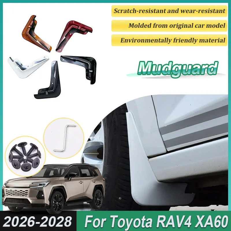 

Painted For Toyota RAV4 XA60 Accessories 2026-2028 4PCS Front Spray Mudguards Splash Rear Mud Flaps Fender Flares Car Accessorie