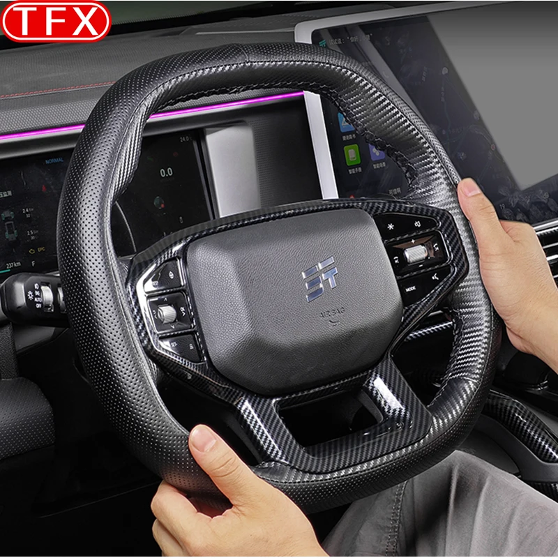 For Chery Jetour T2 2024 2023 Car Styling Hand-sewn Non-Slip Breathable Leather Steering Wheel Cover Auto Interior Accessories