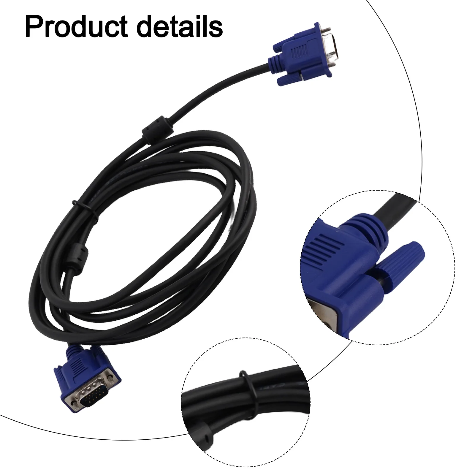 Computer Connection Cable Premium VGA Cable For High Definition Video Extension Wire For Computer Monitor TV Transmission Cable