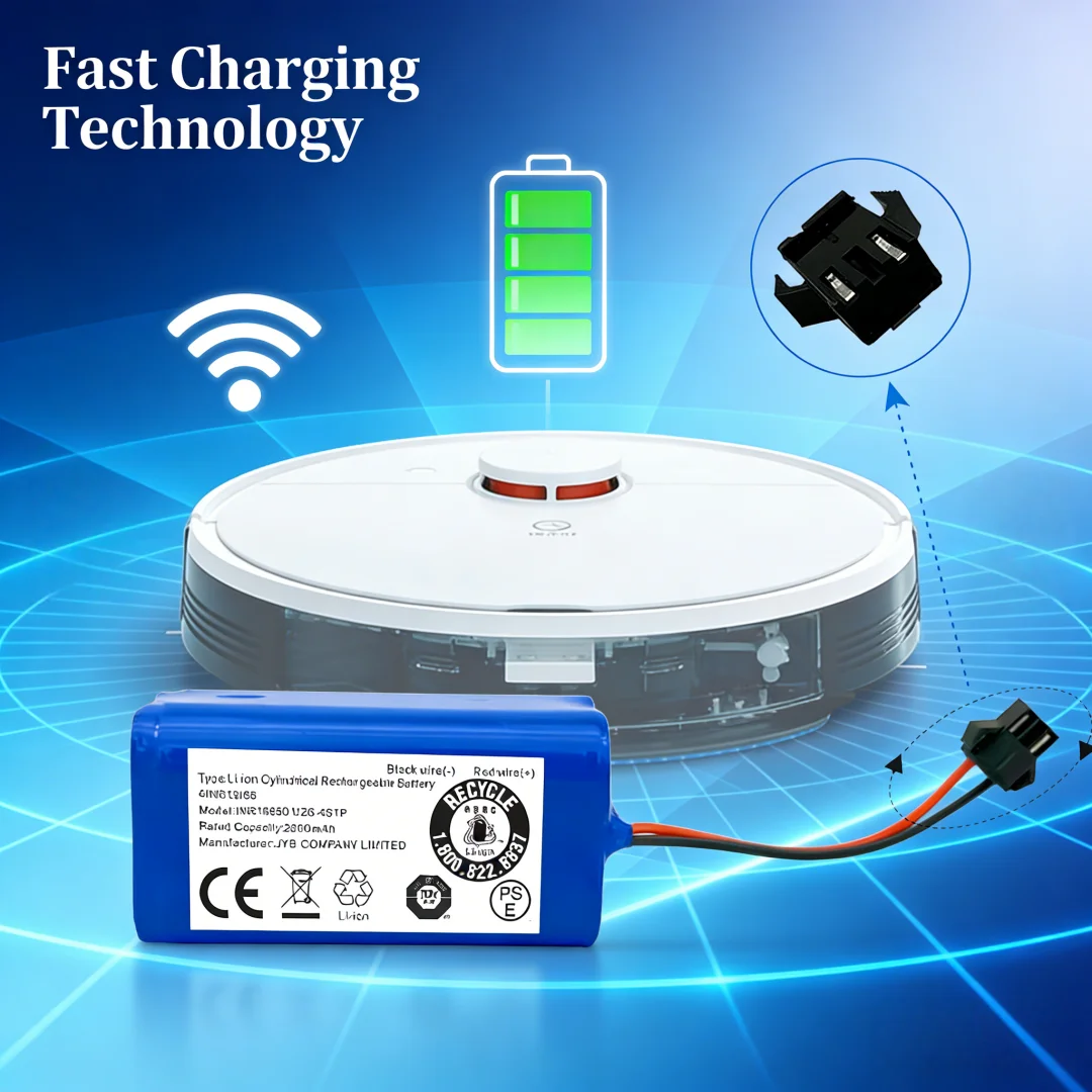 Ecovacs Deebot N79S Eufy RoboVac 11S Replacement Battery 14.4V 3200mAh for N79 DN622 11 12 15C Robot Vacuum Power Supply
