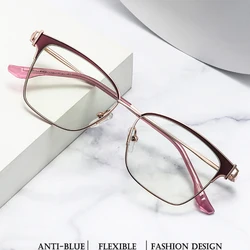 Alloy Glasses Frame Women Myopia Prescription Eyeglasses Female Metal Full Optical Frame Eyewear eyeglasses frame