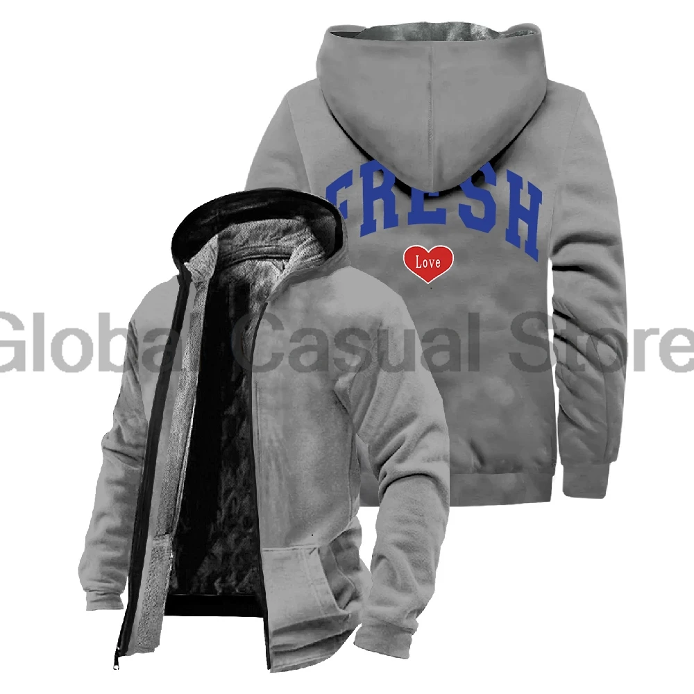 Sturniolo Triplets Fresh Love Merch Jacket Parkas Women Men Zipper Hoodies Long Sleeve Streetwear Winter Coat