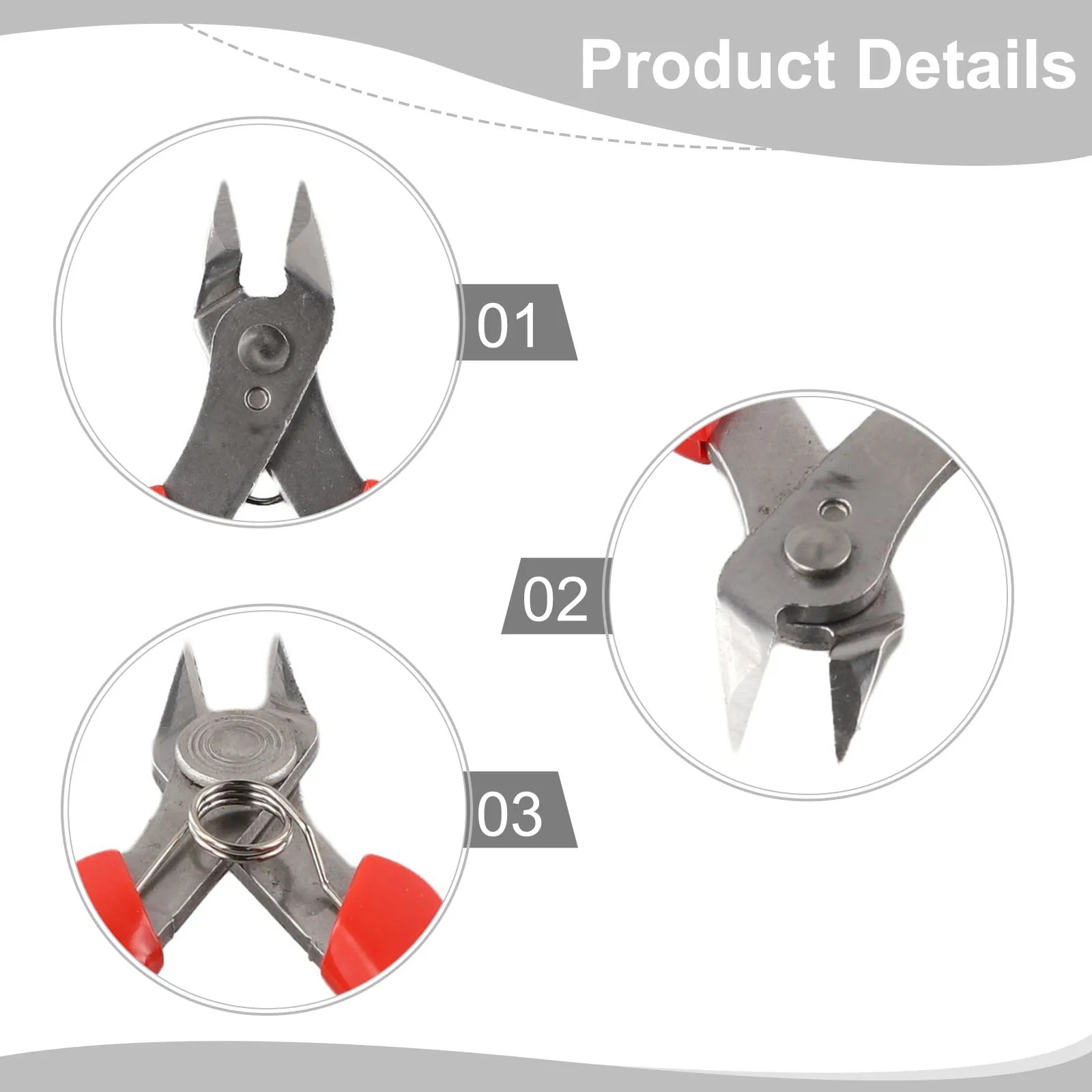 Stainless Steel Cable Cutter Cutting Plier Hand Tools Nipper Pliers 1* 1x Diagonal For Jewelry Processing  Stainless