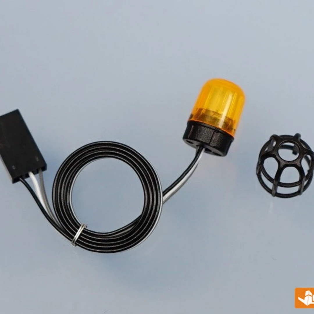 2PCS 360 Degree Rotating Light Beacon Light XZD-01J Yellow For 1/14 Tamiyaa RC Truck Tractor Scaniaa DIY Toy Model Parts
