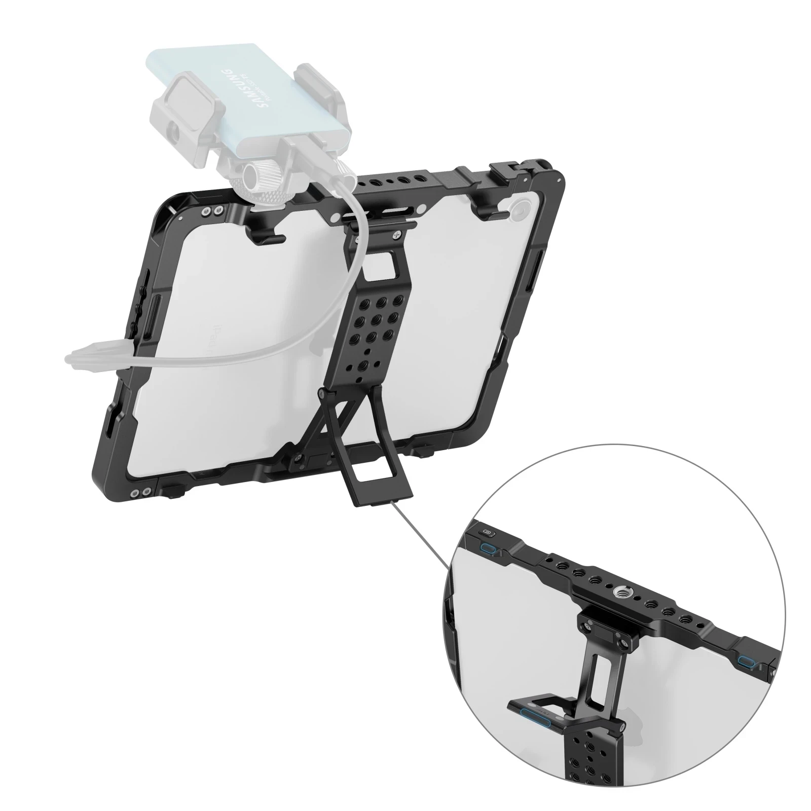 SmallRig Full Protection Cage for iPad mini 6 / A17 Pro with Detachable Velcro Sun Hood Quick Release Expandable Case MD5058