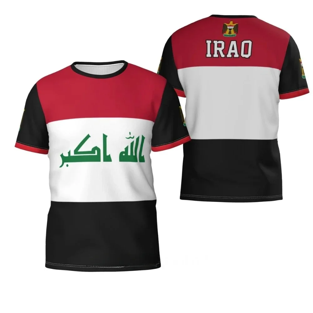 New Iraqi Flag Graphic 3D Printed T-shirt Iraqi National Emblem Fashion Men's Tops  National Day Gifts Personalized Casual Tee